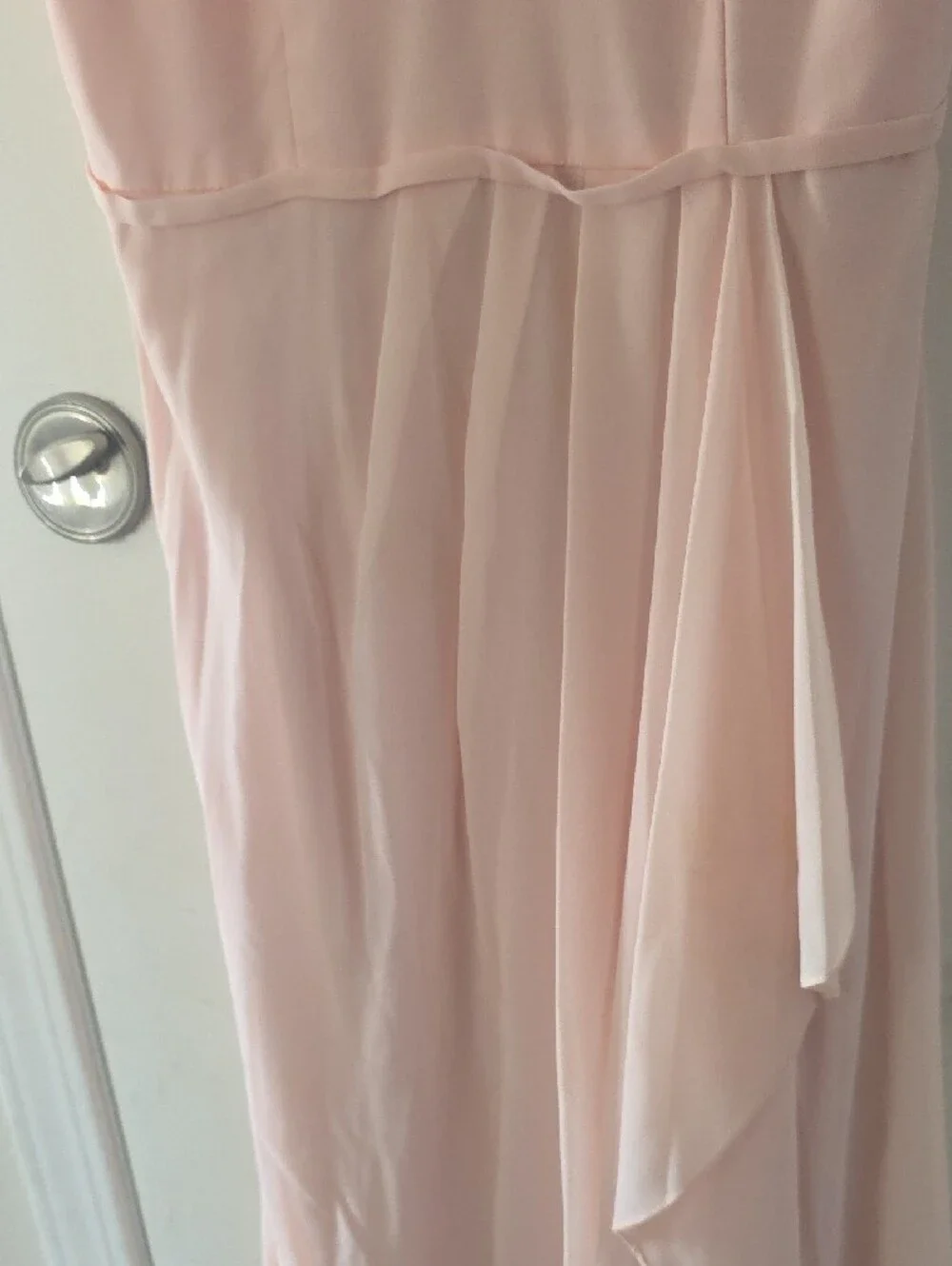Blush Pink Flowing Chiffon Maxi Dress - Picture 7 of 7